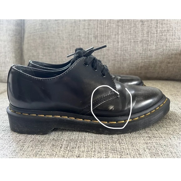 Dr Doc Martens Dupree 3 Eye Silver Arcadia Rub Off Sz 7 US Rockabilly Punk - Picture 13 of 13
